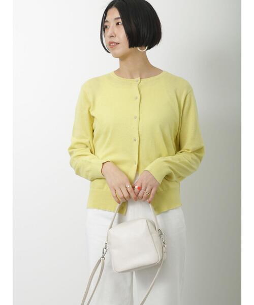 Lugnoncure（ルノンキュール）の「強撚コットンクルーカーディガン（カーディガン/ボレロ・レディース・オフホワイト/イエロー/ブルー/ブラック・ﾌﾘ-）」の22枚目の写真