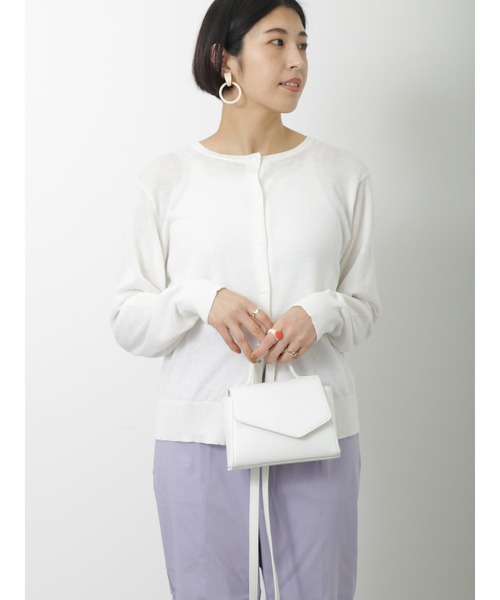 Lugnoncure（ルノンキュール）の「強撚コットンクルーカーディガン（カーディガン/ボレロ・レディース・オフホワイト/イエロー/ブルー/ブラック・ﾌﾘ-）」の14枚目の写真