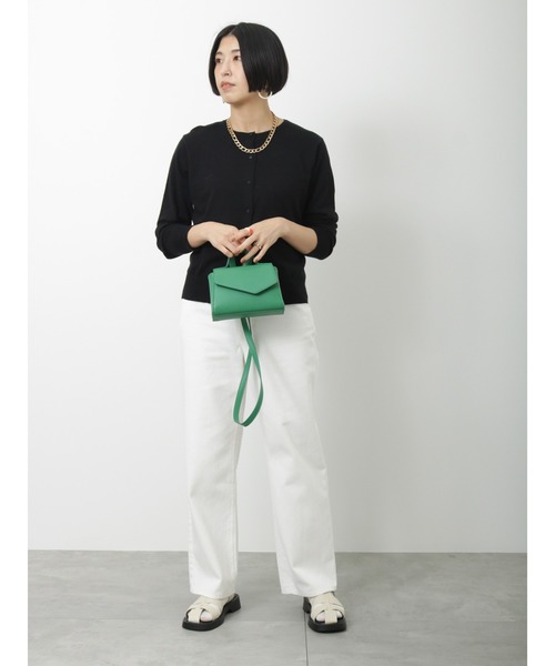 Lugnoncure（ルノンキュール）の「強撚コットンクルーカーディガン（カーディガン/ボレロ・レディース・オフホワイト/イエロー/ブルー/ブラック・ﾌﾘ-）」の13枚目の写真