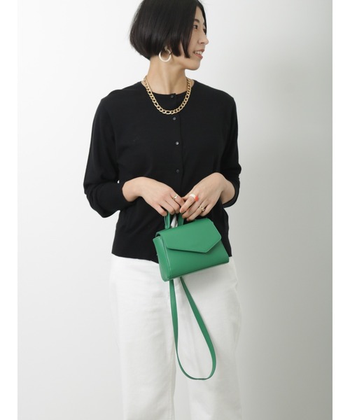 Lugnoncure（ルノンキュール）の「強撚コットンクルーカーディガン（カーディガン/ボレロ・レディース・オフホワイト/イエロー/ブルー/ブラック・ﾌﾘ-）」の12枚目の写真