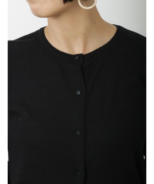 Lugnoncure（ルノンキュール）の「強撚コットンクルーカーディガン（カーディガン/ボレロ・レディース・オフホワイト/イエロー/ブルー/ブラック・ﾌﾘ-）」の9枚目の写真