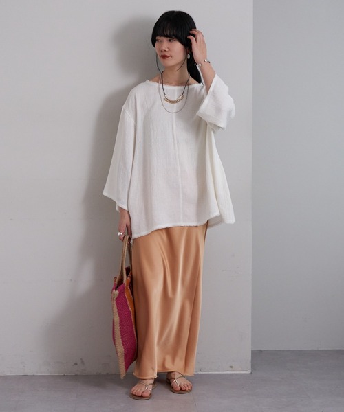 SHENERY（シーナリー）の「フリンジシアーオーバーチュニック（シャツ/ブラウス・レディース・オフホワイト/ベージュ・FREE）」の20枚目の写真