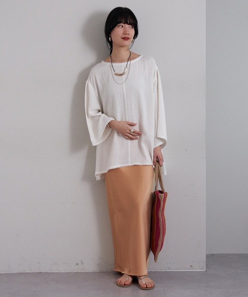 SHENERY（シーナリー）の「フリンジシアーオーバーチュニック（シャツ/ブラウス・レディース・オフホワイト/ベージュ・FREE）」の11枚目の写真