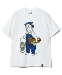 USA/C オーバーオールキャンパー猫TEE