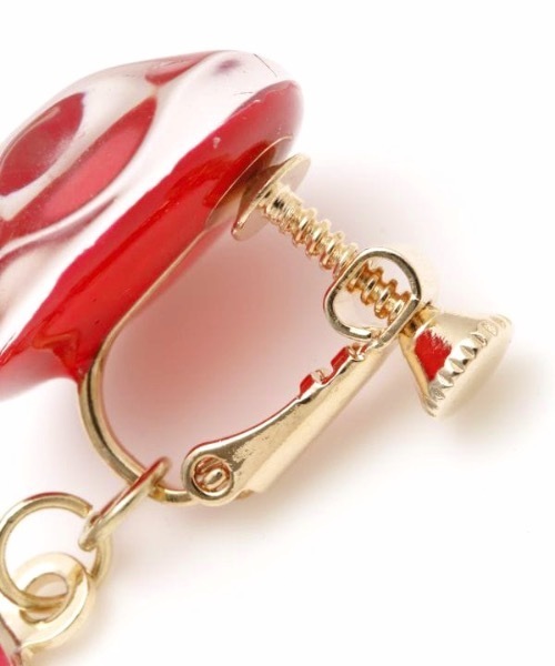 カヤ（カヤ）の「【カヤ】レトロモダン丸イヤリング（イヤリング・レディース・レッド系その他/アニマル/レモンイエロー・FREE）」の6枚目の写真