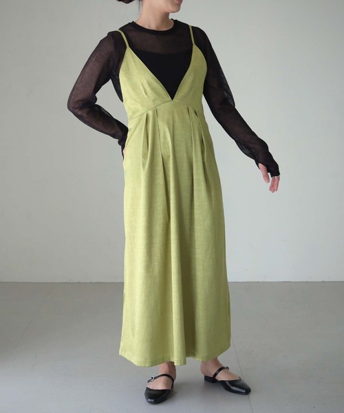 cheriella(シェリエラ)の「【cheriella】WEB限定サテンジャガードキャミワンピース(ワンピース・レディース・ライトグレー/ブラック/ライトグリーン・M)」の11枚目の写真