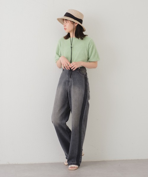 Kastane（カスタネ）の「フェザーパフニット（ニット/セーター・レディース・グリーン/オレンジ/アイボリー・FREE）」の17枚目の写真