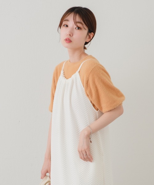 Kastane（カスタネ）の「フェザーパフニット（ニット/セーター・レディース・グリーン/オレンジ/アイボリー・FREE）」の21枚目の写真