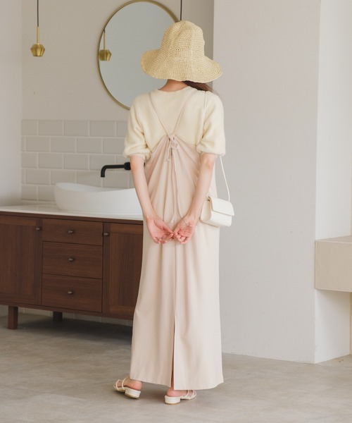 Kastane（カスタネ）の「フェザーパフニット（ニット/セーター・レディース・グリーン/オレンジ/アイボリー・FREE）」の7枚目の写真