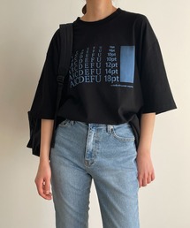 El mar | El mar(エルマール) "ABCDEFU"プリント半袖Tシャツ(Tシャツ/カットソー)