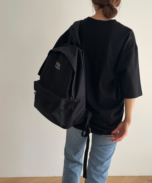 El mar（エルマール）の「El mar(エルマール) "ABCDEFU"プリント半袖Tシャツ（Tシャツ/カットソー・レディース・ブラック/ライトグレー・ONE SIZE）」の8枚目の写真