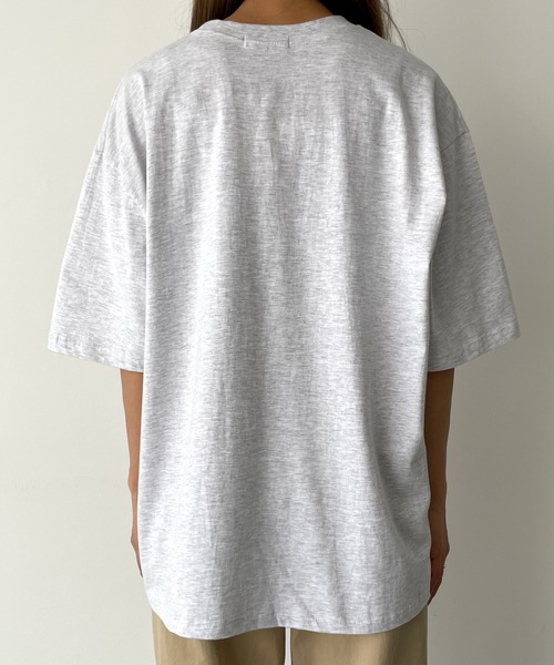 El mar（エルマール）の「El mar(エルマール) "ABCDEFU"プリント半袖Tシャツ（Tシャツ/カットソー・レディース・ブラック/ライトグレー・ONE SIZE）」の11枚目の写真