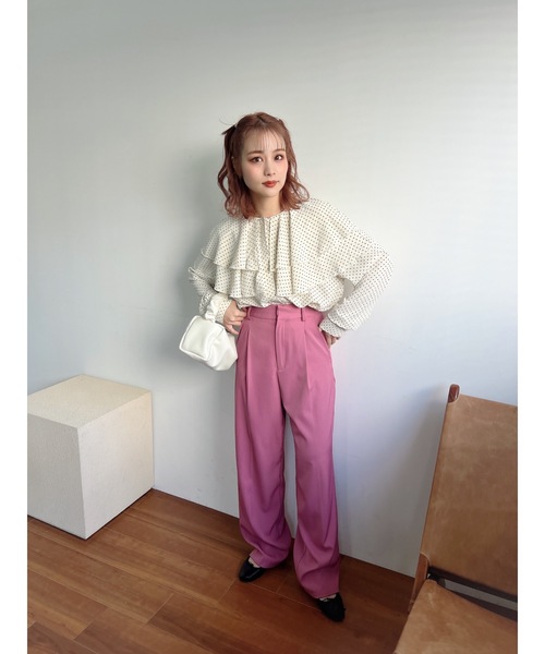 JUMELLE（ジュメロ）の「ケープカラードットブラウス（シャツ/ブラウス・レディース・アイボリー/ブラック・FREE）」の15枚目の写真