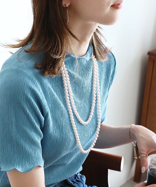 reca（レカ）の「パールロングネックレス（ネックレス・レディース・オフホワイト/シルバー・ONESIZE）」の5枚目の写真