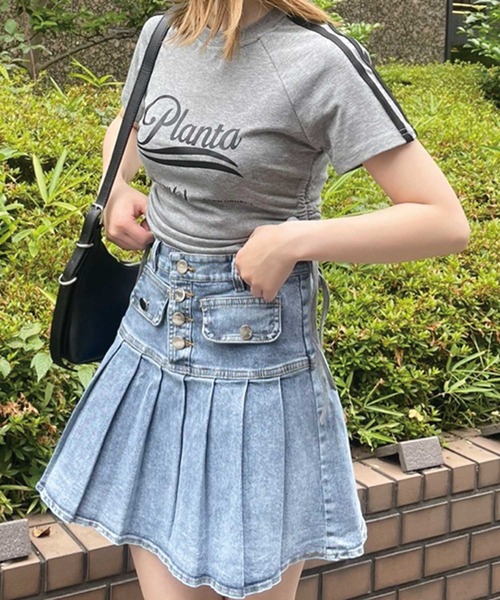 SPIGA（スピーガ）の「ｻｲﾄﾞｼｬｰﾘﾝｸﾞﾗｲﾝﾛｺﾞTｼｬﾂ（Tシャツ/カットソー・レディース・ホワイト/グレー/ブラック・FREE）」の7枚目の写真