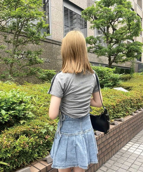 SPIGA（スピーガ）の「ｻｲﾄﾞｼｬｰﾘﾝｸﾞﾗｲﾝﾛｺﾞTｼｬﾂ（Tシャツ/カットソー・レディース・ホワイト/グレー/ブラック・FREE）」の10枚目の写真