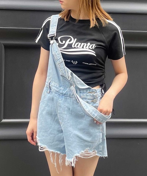 SPIGA（スピーガ）の「ｻｲﾄﾞｼｬｰﾘﾝｸﾞﾗｲﾝﾛｺﾞTｼｬﾂ（Tシャツ/カットソー・レディース・ホワイト/グレー/ブラック・FREE）」の12枚目の写真