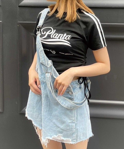 SPIGA（スピーガ）の「ｻｲﾄﾞｼｬｰﾘﾝｸﾞﾗｲﾝﾛｺﾞTｼｬﾂ（Tシャツ/カットソー・レディース・ホワイト/グレー/ブラック・FREE）」の15枚目の写真