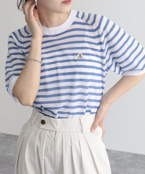 GEVACO（ゲバコ）の「【GEVACO/ゲバコ】ボーダーニットT（Tシャツ/カットソー・レディース・ブルー系その他/ネイビー系1/ブラック系その他・38）」の2枚目の写真