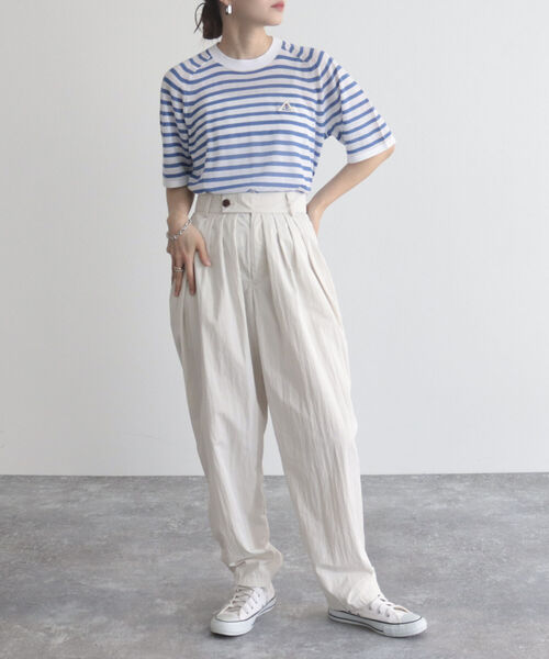 GEVACO（ゲバコ）の「【GEVACO/ゲバコ】ボーダーニットT（Tシャツ/カットソー・レディース・ブルー系その他/ネイビー系1/ブラック系その他・38）」の11枚目の写真