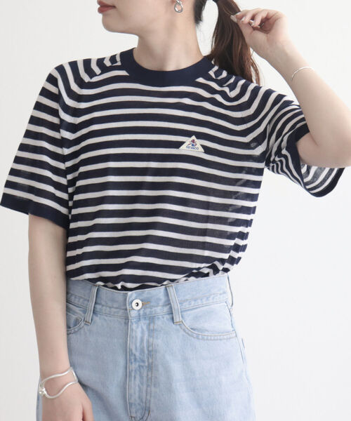 GEVACO（ゲバコ）の「【GEVACO/ゲバコ】ボーダーニットT（Tシャツ/カットソー・レディース・ブルー系その他/ネイビー系1/ブラック系その他・38）」の13枚目の写真