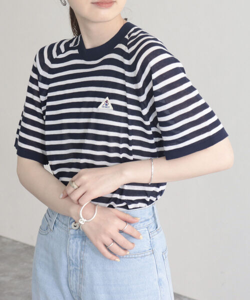 GEVACO（ゲバコ）の「【GEVACO/ゲバコ】ボーダーニットT（Tシャツ/カットソー・レディース・ブルー系その他/ネイビー系1/ブラック系その他・38）」の15枚目の写真