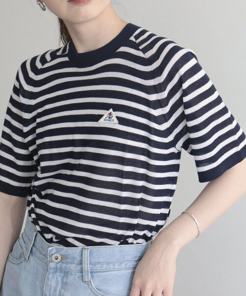 GEVACO（ゲバコ）の「【GEVACO/ゲバコ】ボーダーニットT（Tシャツ/カットソー・レディース・ブルー系その他/ネイビー系1/ブラック系その他・38）」の17枚目の写真