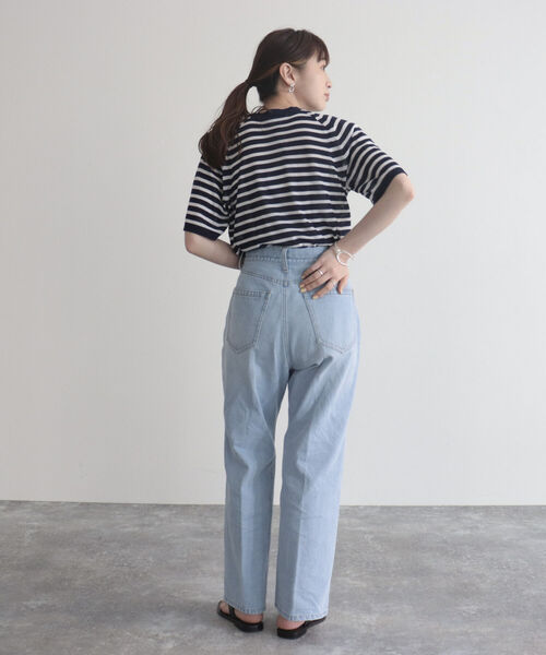 GEVACO（ゲバコ）の「【GEVACO/ゲバコ】ボーダーニットT（Tシャツ/カットソー・レディース・ブルー系その他/ネイビー系1/ブラック系その他・38）」の18枚目の写真