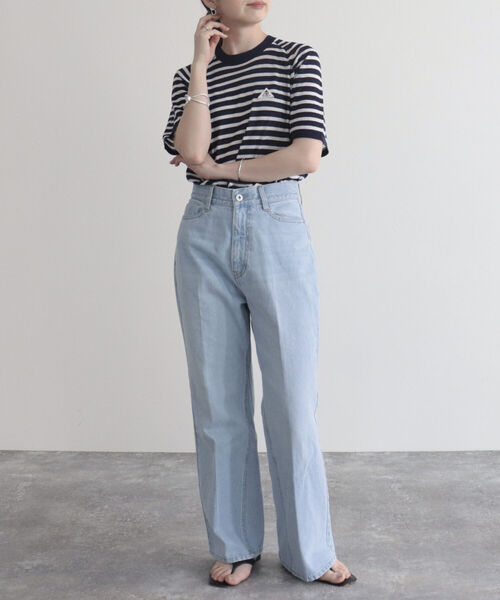 GEVACO（ゲバコ）の「【GEVACO/ゲバコ】ボーダーニットT（Tシャツ/カットソー・レディース・ブルー系その他/ネイビー系1/ブラック系その他・38）」の19枚目の写真