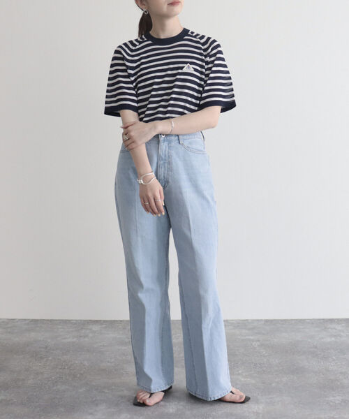 GEVACO（ゲバコ）の「【GEVACO/ゲバコ】ボーダーニットT（Tシャツ/カットソー・レディース・ブルー系その他/ネイビー系1/ブラック系その他・38）」の20枚目の写真