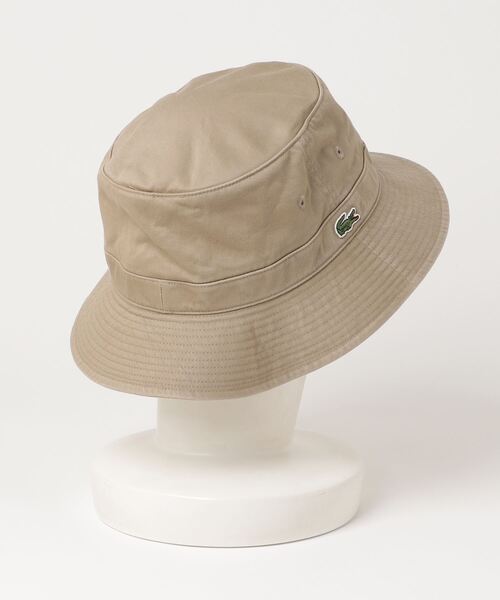 LACOSTE(ラコステ)の「【LACOSTE】コットンツイルワンポイントロゴバケットハット L3981(ハット・メンズ・ベージュ/ホワイト/ブラック/ネイビー・FREE)」の5枚目の写真