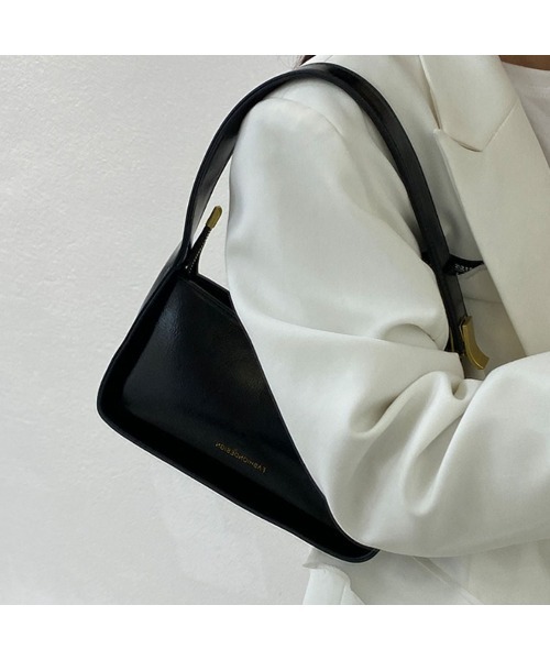 Silly（シリー）の「レザーライクスクエアワンショルダーバッグ（ハンドバッグ・レディース・ブラウン/ホワイト/ブラック・FREE）」の4枚目の写真