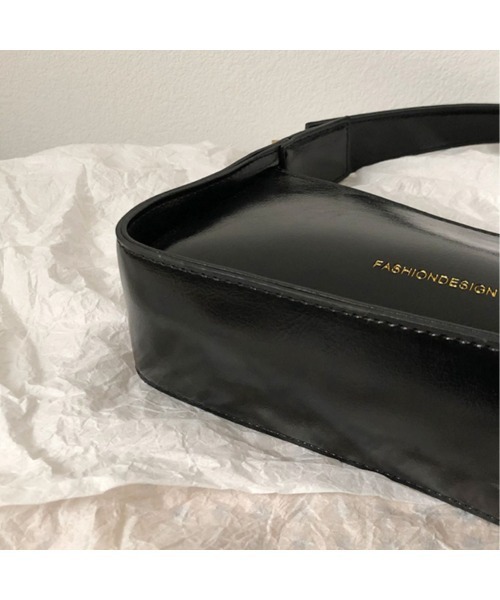 Silly（シリー）の「レザーライクスクエアワンショルダーバッグ（ハンドバッグ・レディース・ブラウン/ホワイト/ブラック・FREE）」の11枚目の写真