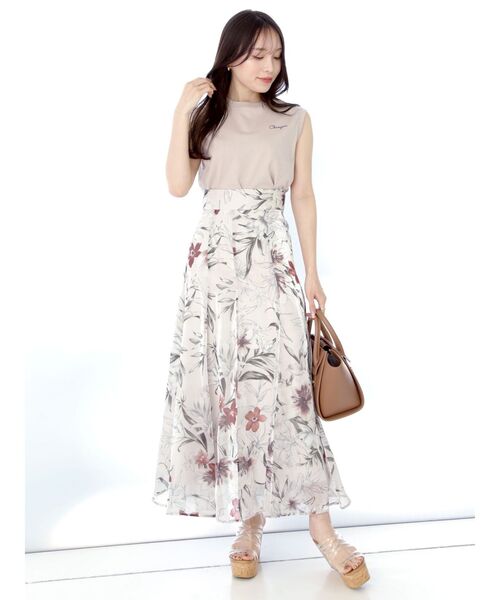 Champion（チャンピオン）の「Champion別注ロゴ入りノースリTシャツ（Tシャツ/カットソー・レディース・オフホワイト/グリーン/ベージュ・FREE）」の11枚目の写真