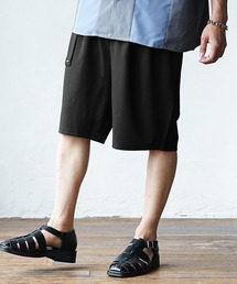 【MinoriTY】ベルト付きワイドハーフパンツ ショートパンツ ショーツ メンズ 無地 秋服 夏服