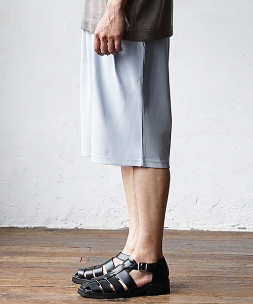 MinoriTY(マイノリティ)の「【MinoriTY】ベルト付きワイドハーフパンツ ショートパンツ ショーツ メンズ 無地 秋服 夏服(その他パンツ・メンズ・ライトグレー/ブラック/ブルー/パープル・M/L)」の20枚目の写真