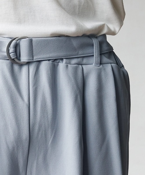 MinoriTY(マイノリティ)の「【MinoriTY】ベルト付きワイドハーフパンツ ショートパンツ ショーツ メンズ 無地 秋服 夏服(その他パンツ・メンズ・ライトグレー/ブラック/ブルー/パープル・M/L)」の12枚目の写真