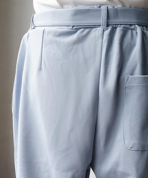 MinoriTY(マイノリティ)の「【MinoriTY】ベルト付きワイドハーフパンツ ショートパンツ ショーツ メンズ 無地 秋服 夏服(その他パンツ・メンズ・ライトグレー/ブラック/ブルー/パープル・M/L)」の10枚目の写真