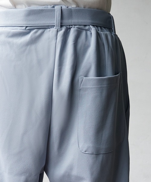 MinoriTY(マイノリティ)の「【MinoriTY】ベルト付きワイドハーフパンツ ショートパンツ ショーツ メンズ 無地 秋服 夏服(その他パンツ・メンズ・ライトグレー/ブラック/ブルー/パープル・M/L)」の8枚目の写真