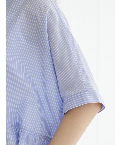 CRAFT STANDARD BOUTIQUE(クラフトスタンダードブティック)の「ペプラムブラウス(シャツ/ブラウス・レディース・サックスブルー/ブルー系その他6/オフホワイト・FREE)」の22枚目の写真