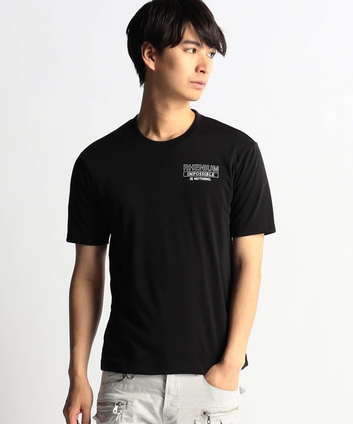 HIDEAWAYS NICOLE(ハイダウェイニコル)の「【WEB限定商品】ロゴプリント半袖Tシャツ(Tシャツ/カットソー・メンズ・ブラック系その他/オフホワイト/ホワイト系その他/ブラック・LARGE/X-LARGE/MEDIUM)」の4枚目の写真