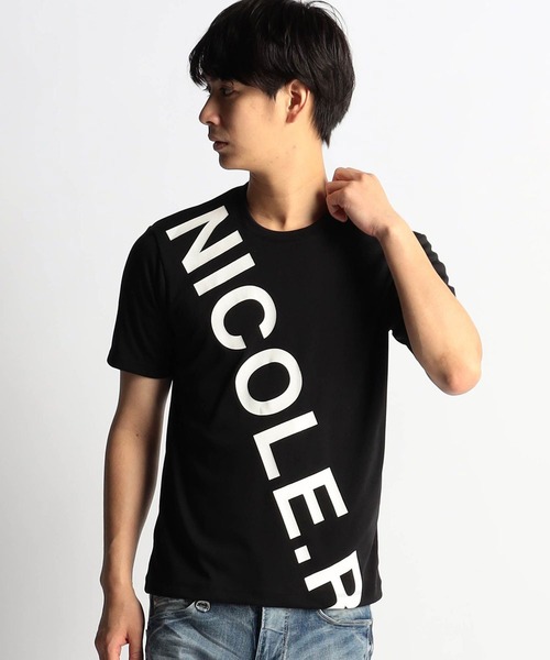 HIDEAWAYS NICOLE(ハイダウェイニコル)の「【WEB限定商品】ロゴプリント半袖Tシャツ(Tシャツ/カットソー・メンズ・ブラック系その他/オフホワイト/ホワイト系その他/ブラック・LARGE/X-LARGE/MEDIUM)」の3枚目の写真