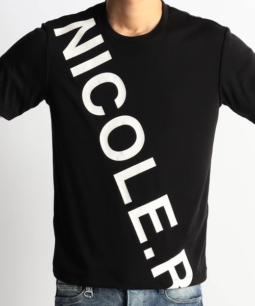 HIDEAWAYS NICOLE(ハイダウェイニコル)の「【WEB限定商品】ロゴプリント半袖Tシャツ(Tシャツ/カットソー・メンズ・ブラック系その他/オフホワイト/ホワイト系その他/ブラック・LARGE/X-LARGE/MEDIUM)」の8枚目の写真