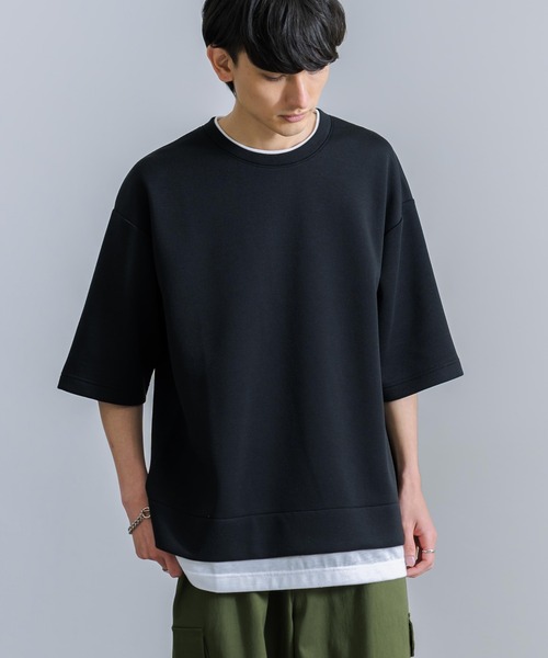 Rocky Monroe（ロッキーモンロー）の「オーバーサイズ フェイクレイヤード 半袖Tシャツ（Tシャツ/カットソー・メンズ・ブルー/ターコイズブルー/オフホワイト/ブラック/グリーン/ライトグレー・M/L）」の12枚目の写真