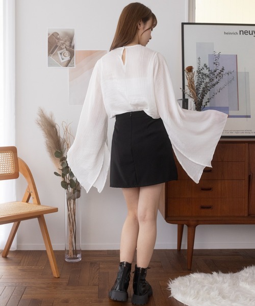 Ada.（エイダ）の「シアースリットフレアスリーブブラウス（シャツ/ブラウス・レディース・ホワイト/ブラック・FREE）」の18枚目の写真