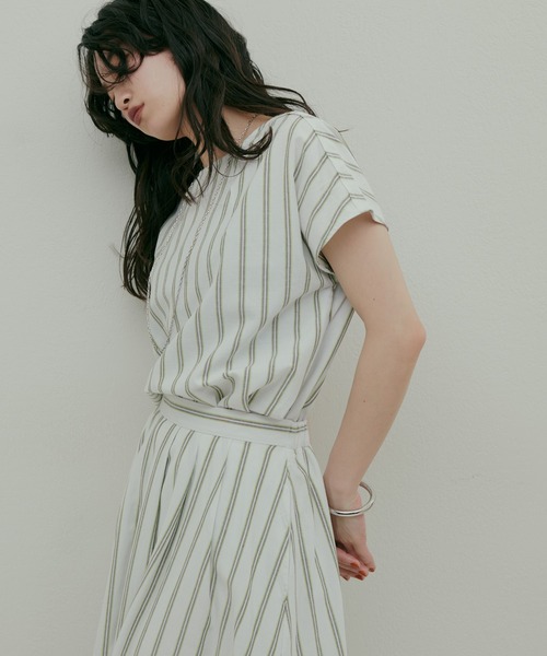 LARUTA(ラルータ)の「【LARUTA】コットンリネンブラウス(シャツ/ブラウス・レディース・ブラック/その他1/ブルー/ライトベージュ・FREE)」の4枚目の写真
