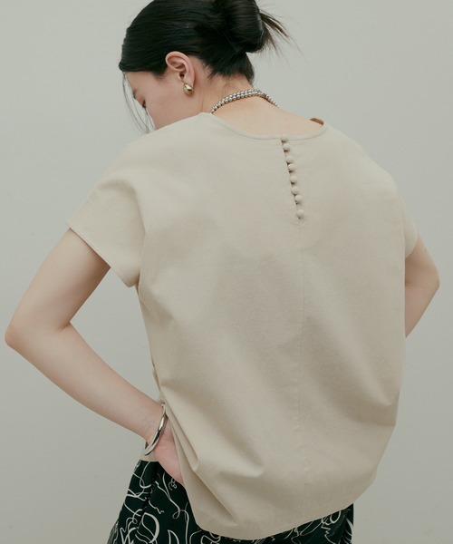 LARUTA(ラルータ)の「【LARUTA】コットンリネンブラウス(シャツ/ブラウス・レディース・ブラック/その他1/ブルー/ライトベージュ・FREE)」の2枚目の写真