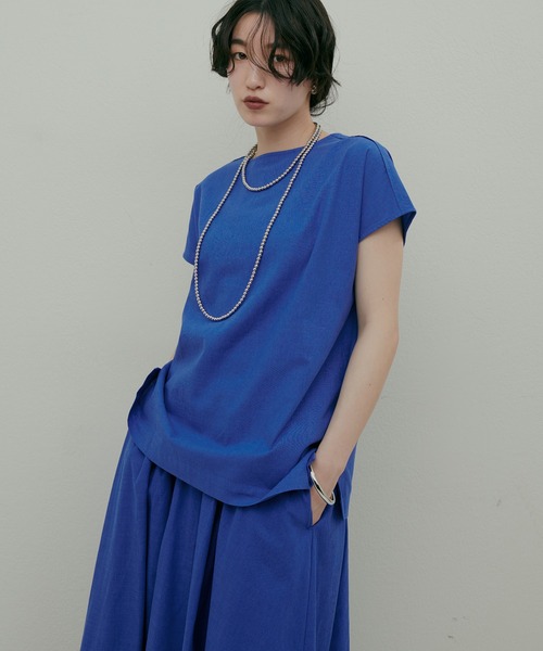 LARUTA(ラルータ)の「【LARUTA】コットンリネンブラウス(シャツ/ブラウス・レディース・ブラック/その他1/ブルー/ライトベージュ・FREE)」の6枚目の写真