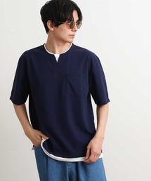 a.v.v | 【S-XXL】梨地フェイクレイヤードカットソー(Tシャツ/カットソー)