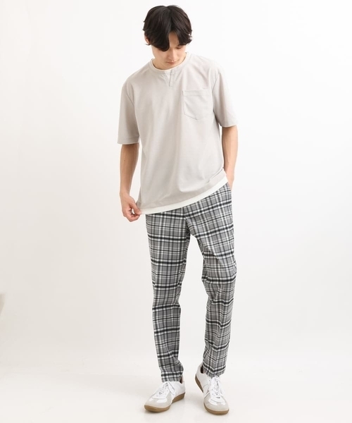 a.v.v(アーヴェヴェ)の「【接触冷感/S-XXL】梨地フェイクレイヤードカットソー(Tシャツ/カットソー・メンズ・ライトグレー/ミント/ブルー/ネイビー/オレンジ・46/48/44/50)」の17枚目の写真
